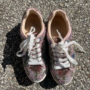 Betsey Johnson Sidny Rhinestone Sneakers size 4